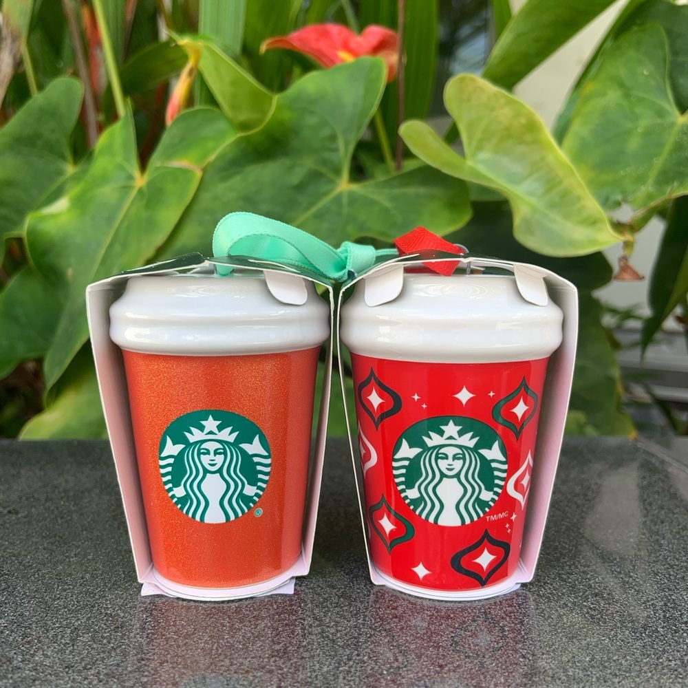 Starbucks Christmas ornament bundle